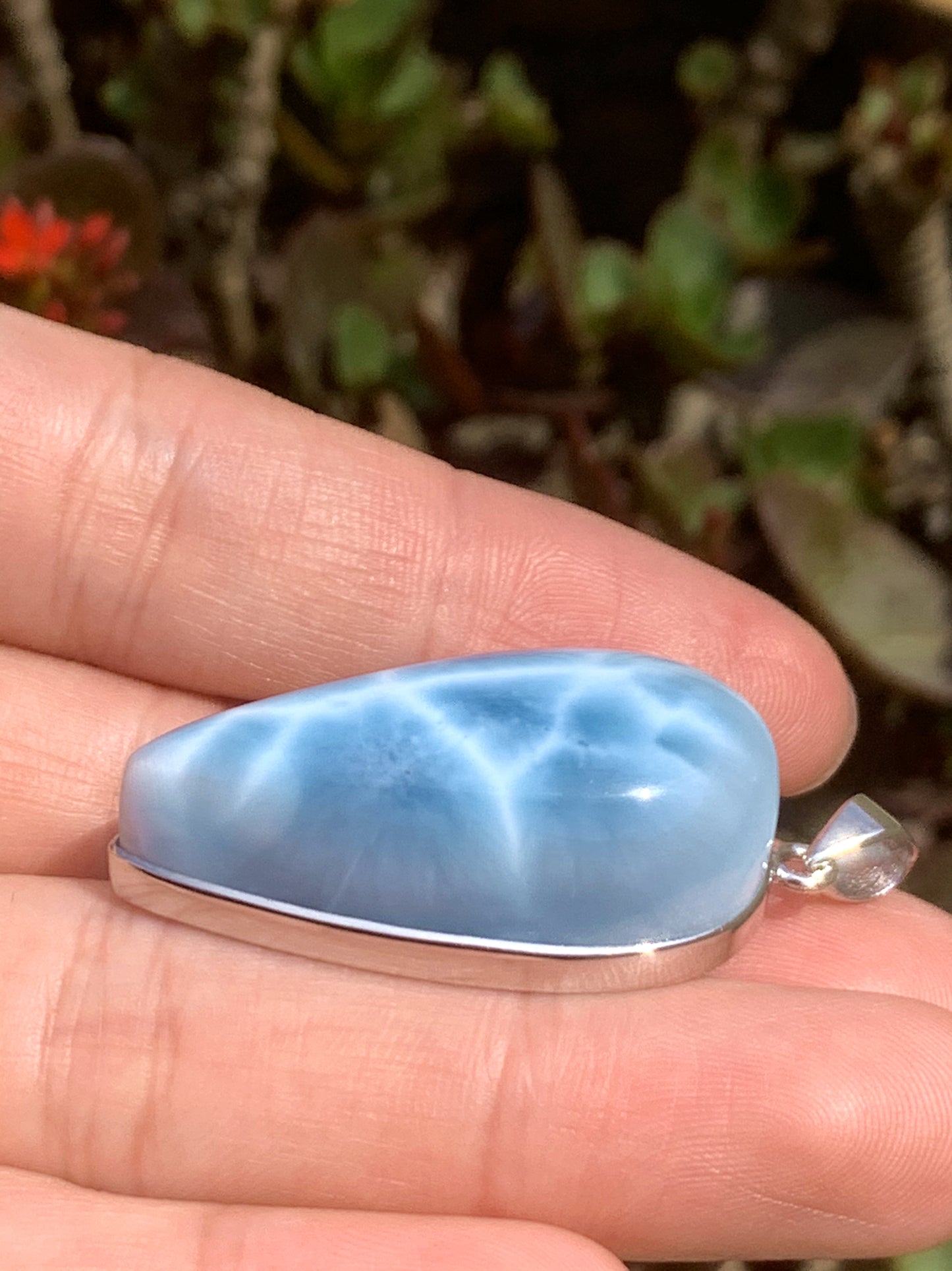AAAA Natural Authentic Dominican Larimar Pendant,Gems Jewelry,Gems Pendant,Crystal Pendant,ET404