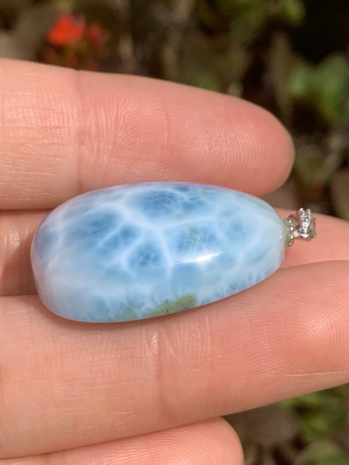 AAAA Natural Authentic Dominican Larimar Pendant,Gems Jewelry,Gems Pendant,Crystal Pendant,ET407