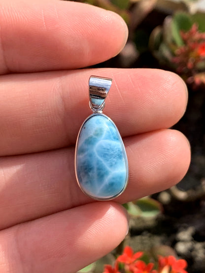 AAAA+ Natural Authentic Dominican Larimar Pendant,Gems Jewelry,Gems Pendant,Crystal Pendant,ET424