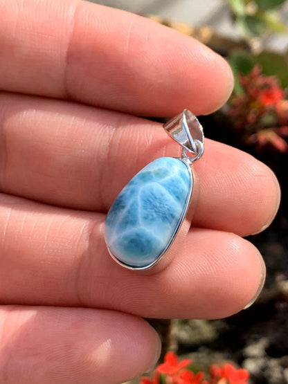 AAAA+ Natural Authentic Dominican Larimar Pendant,Gems Jewelry,Gems Pendant,Crystal Pendant,ET424