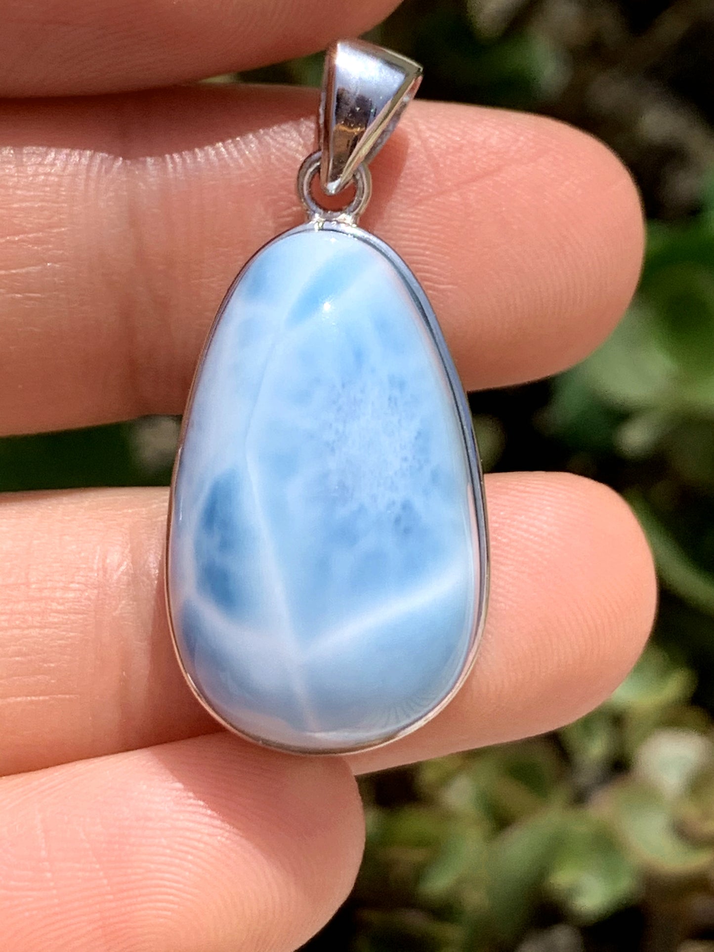 AAA+ Natural Authentic Dominican Larimar Pendant,Gems Jewelry,Gems Pendant,Crystal Pendant,ET399