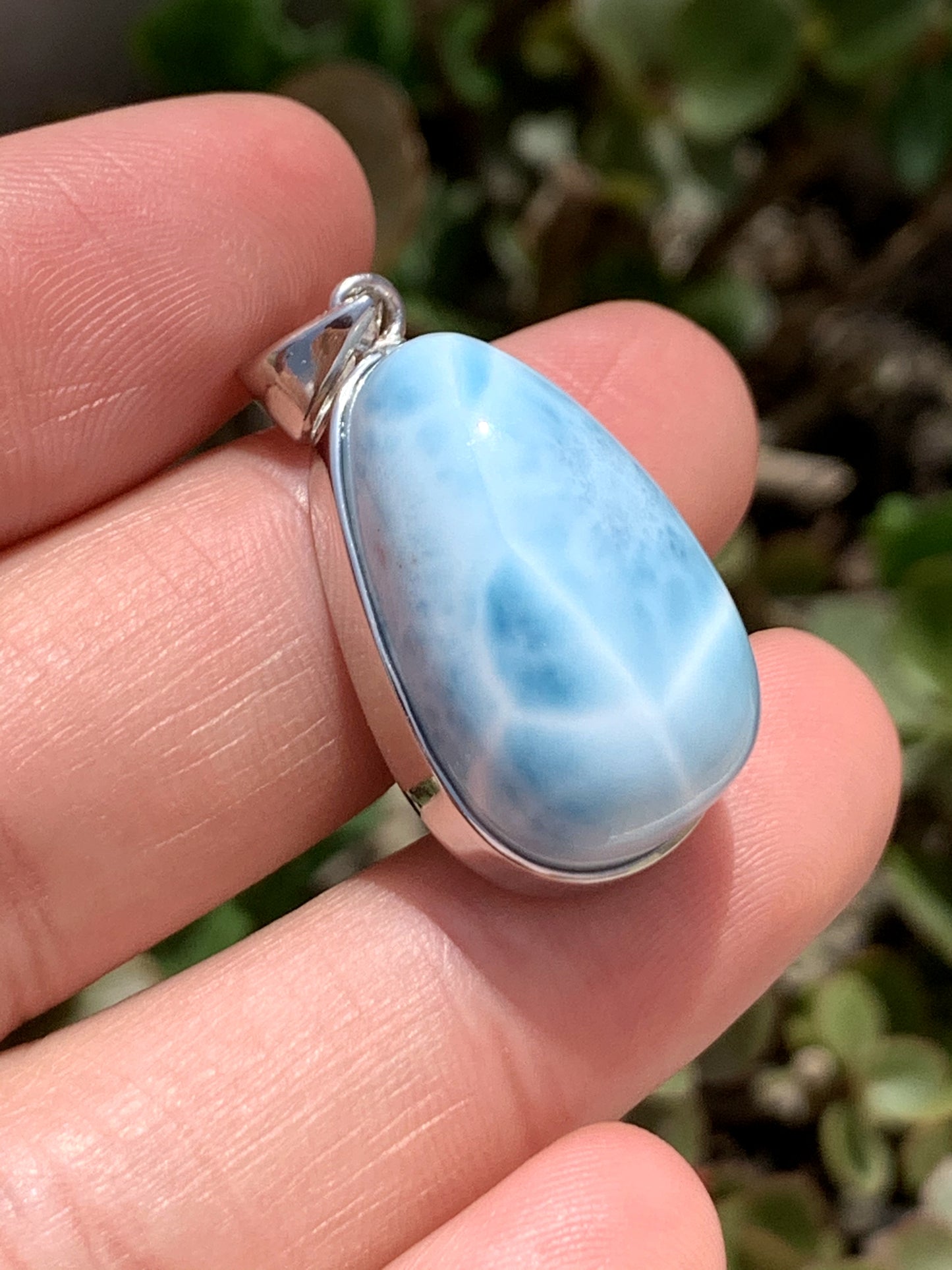 AAA+ Natural Authentic Dominican Larimar Pendant,Gems Jewelry,Gems Pendant,Crystal Pendant,ET399