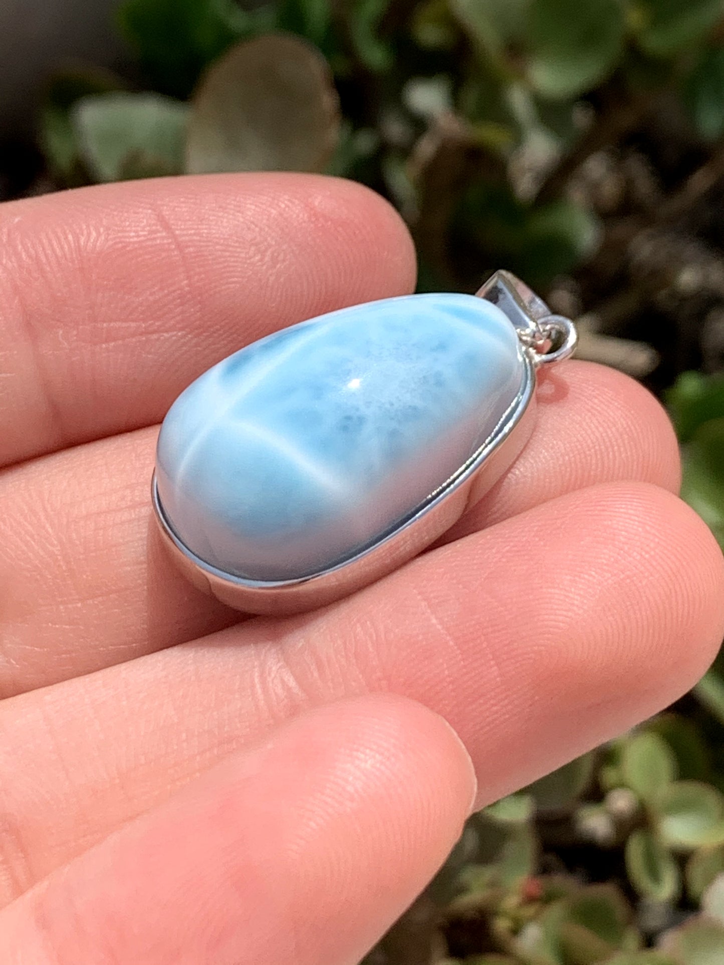 AAA+ Natural Authentic Dominican Larimar Pendant,Gems Jewelry,Gems Pendant,Crystal Pendant,ET399