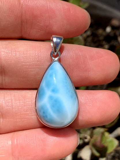 AAA Natural Authentic Dominican Larimar Pendant,Gems Jewelry,Gems Pendant,Crystal Pendant,ET455