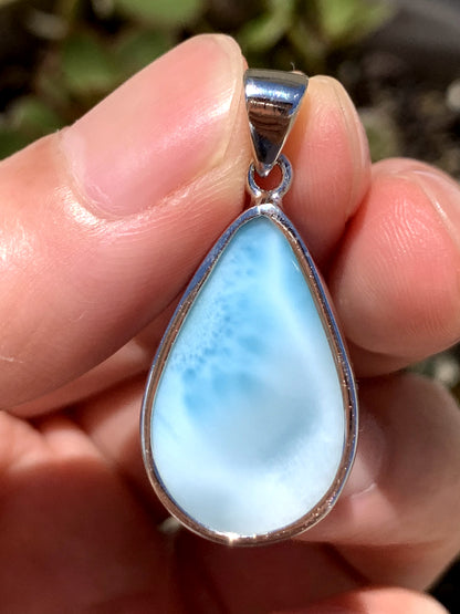 AAA Natural Authentic Dominican Larimar Pendant,Gems Jewelry,Gems Pendant,Crystal Pendant,ET455