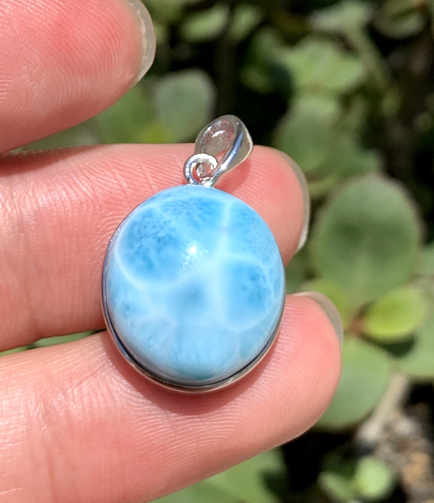 AAAA Natural Authentic Dominican Larimar Pendant,Gems Jewelry,Gems Pendant,Crystal Pendant,ET466