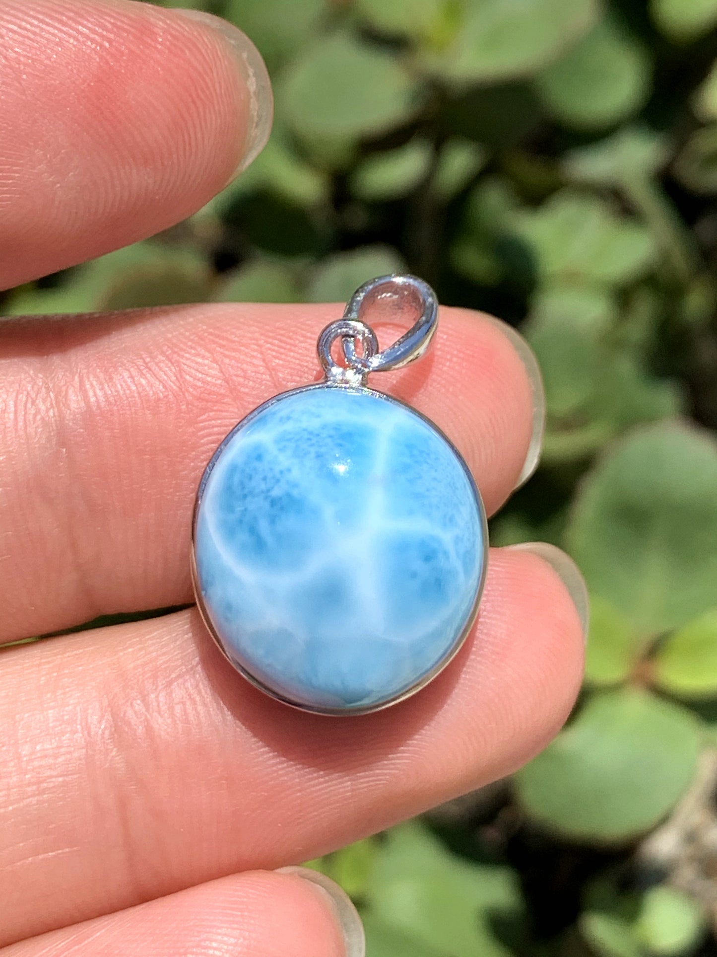 AAAA Natural Authentic Dominican Larimar Pendant,Gems Jewelry,Gems Pendant,Crystal Pendant,ET466