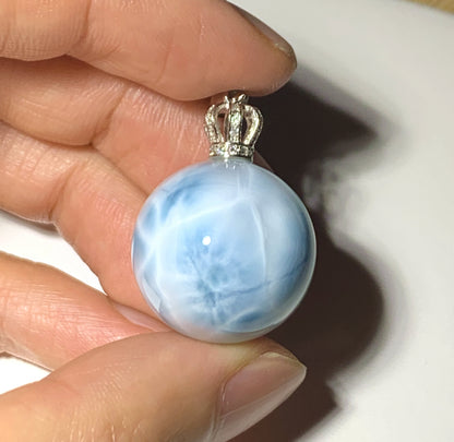 AAA Natural Authentic Dominican Larimar Pendant,Gems Jewelry,Gems Pendant,Crystal Pendant,ET488