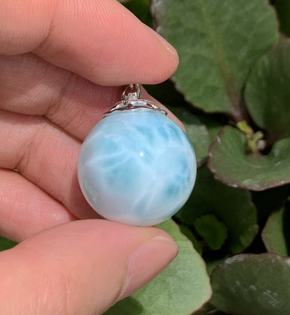 AAA+ Natural Authentic Dominican Larimar Pendant,Gems Jewelry,Gems Pendant,Crystal Pendant,ET497