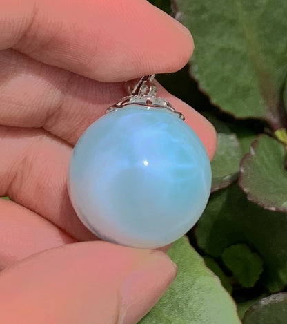AAA+ Natural Authentic Dominican Larimar Pendant,Gems Jewelry,Gems Pendant,Crystal Pendant,ET497