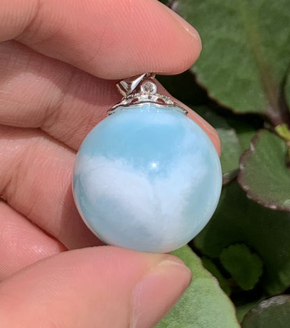 AAA+ Natural Authentic Dominican Larimar Pendant,Gems Jewelry,Gems Pendant,Crystal Pendant,ET497