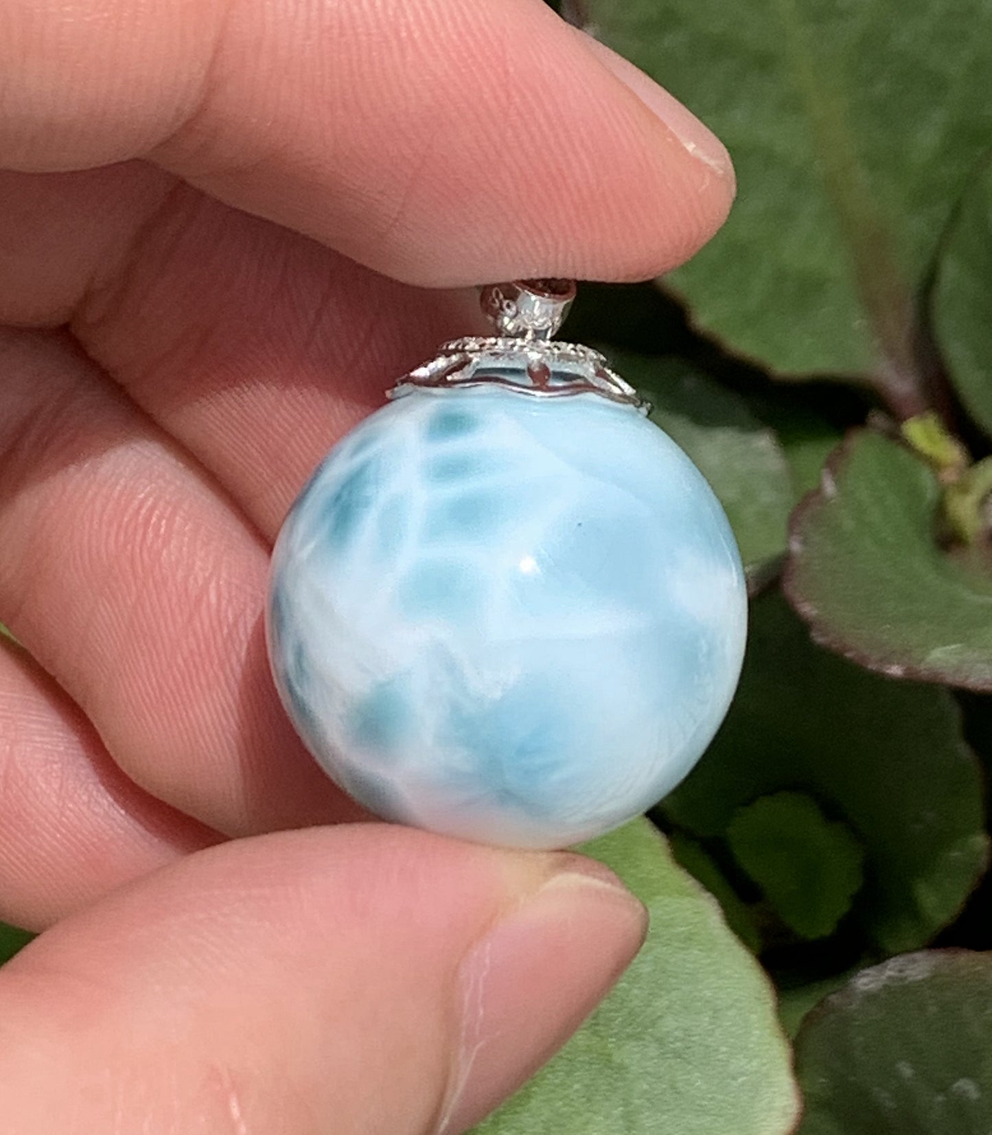 AAA+ Natural Authentic Dominican Larimar Pendant,Gems Jewelry,Gems Pendant,Crystal Pendant,ET497