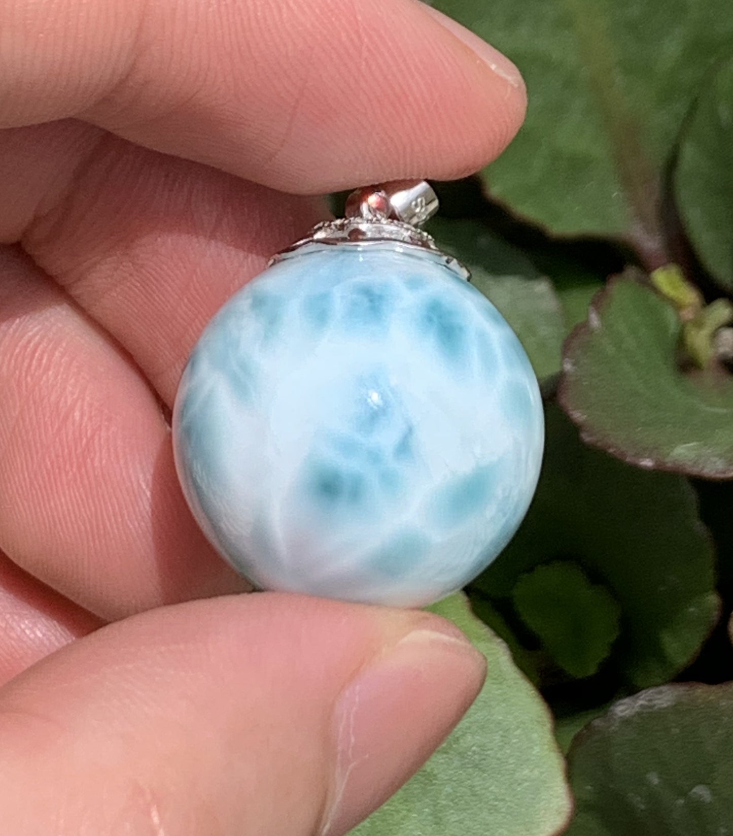 AAA+ Natural Authentic Dominican Larimar Pendant,Gems Jewelry,Gems Pendant,Crystal Pendant,ET497