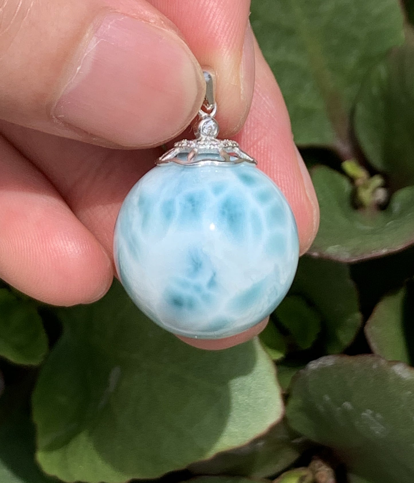 AAA+ Natural Authentic Dominican Larimar Pendant,Gems Jewelry,Gems Pendant,Crystal Pendant,ET497