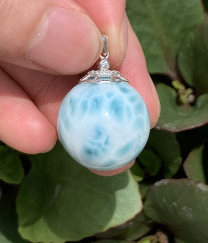 AAA+ Natural Authentic Dominican Larimar Pendant,Gems Jewelry,Gems Pendant,Crystal Pendant,ET497