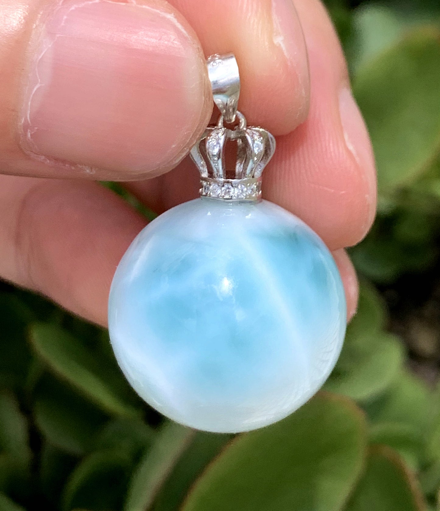 AAA+ Natural Authentic Dominican Larimar Pendant,Gems Jewelry,Gems Pendant,Crystal Pendant,ET499