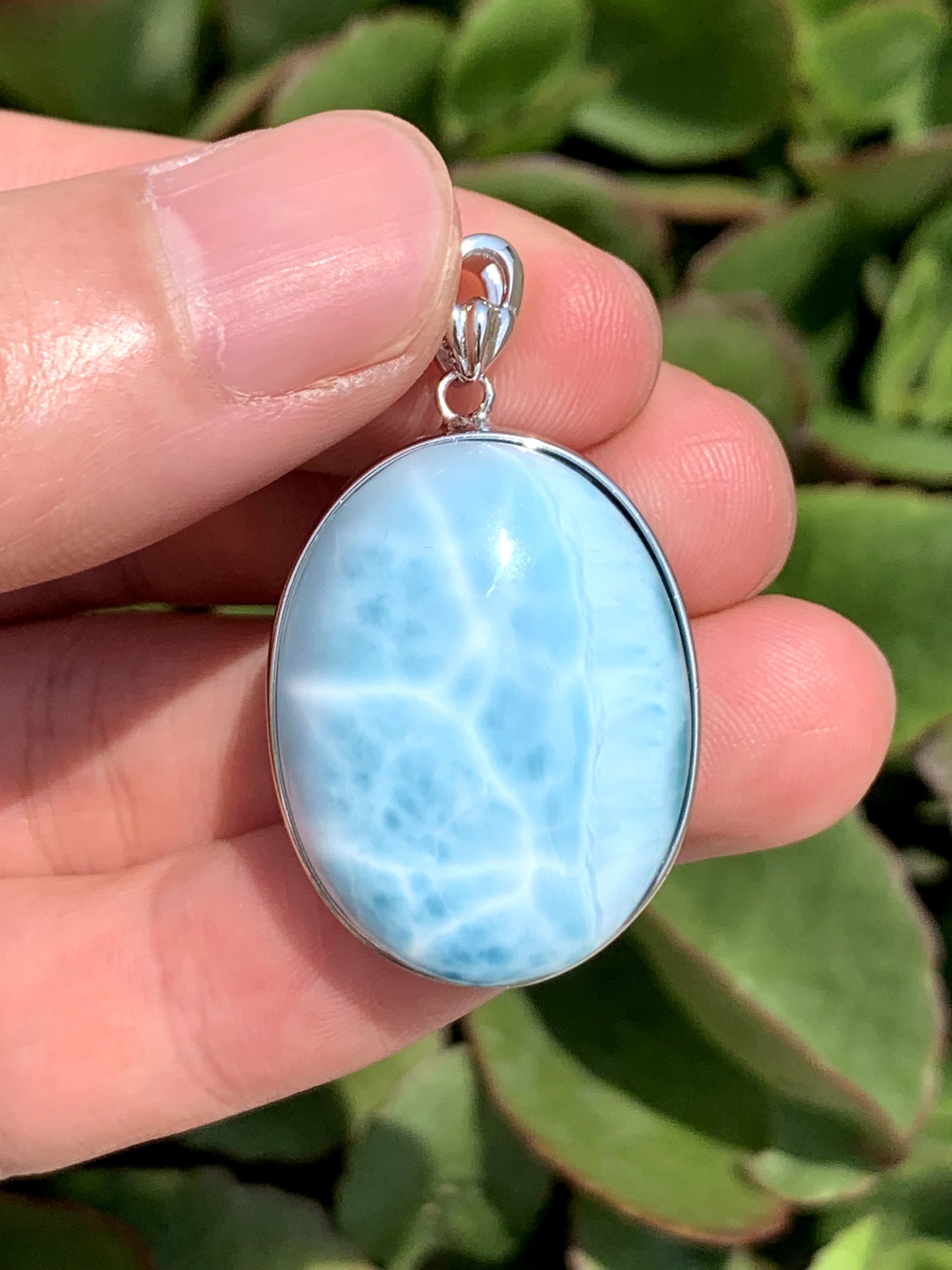 AAA+ Natural Authentic Dominican Larimar Pendant,Gems Jewelry,Gems Pendant,Crystal Pendant,ET527