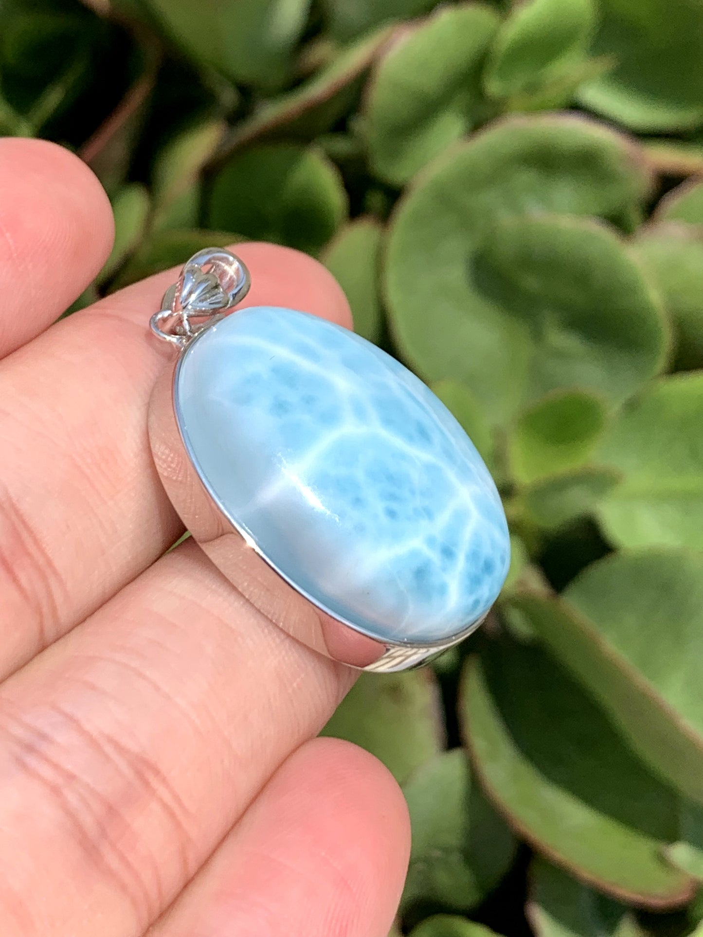 AAA+ Natural Authentic Dominican Larimar Pendant,Gems Jewelry,Gems Pendant,Crystal Pendant,ET527