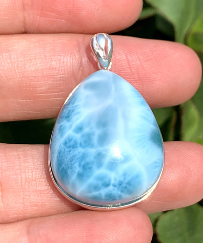 AAA+ Natural Authentic Dominican Larimar Pendant,Gems Jewelry,Gems Pendant,Crystal Pendant,ET528