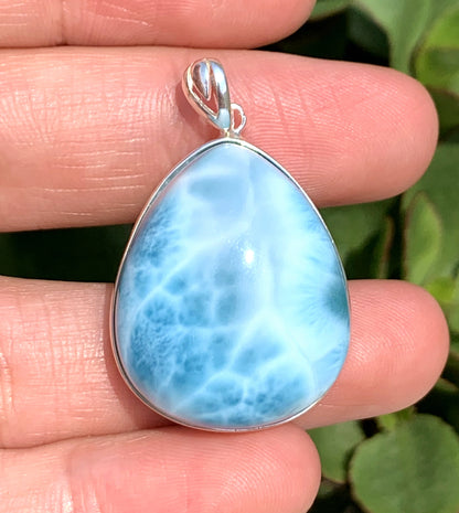 AAA+ Natural Authentic Dominican Larimar Pendant,Gems Jewelry,Gems Pendant,Crystal Pendant,ET528