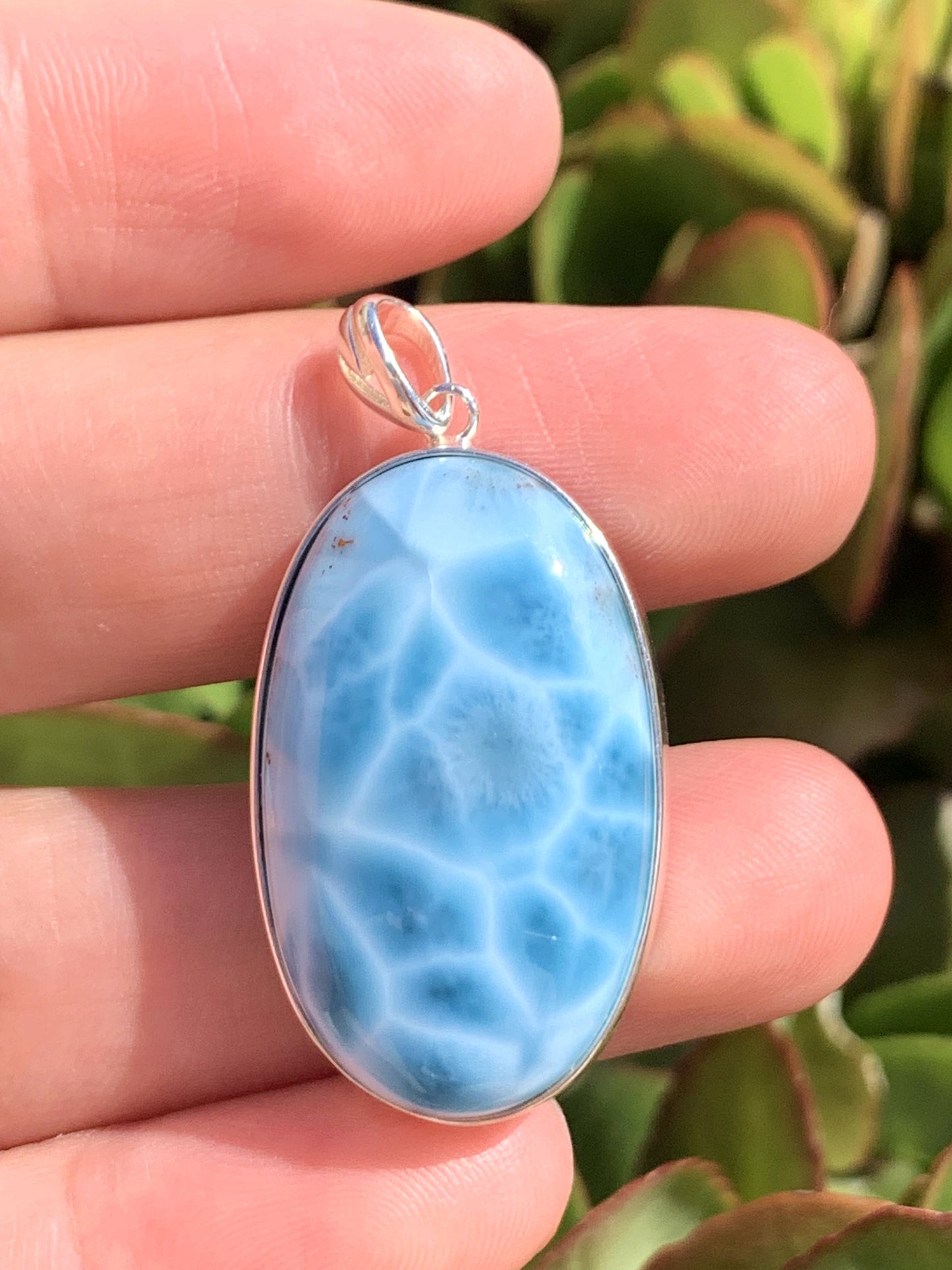 AAA+ Natural Authentic Dominican Larimar Pendant,Gems Jewelry,Gems Pendant,Crystal Pendant,ET567