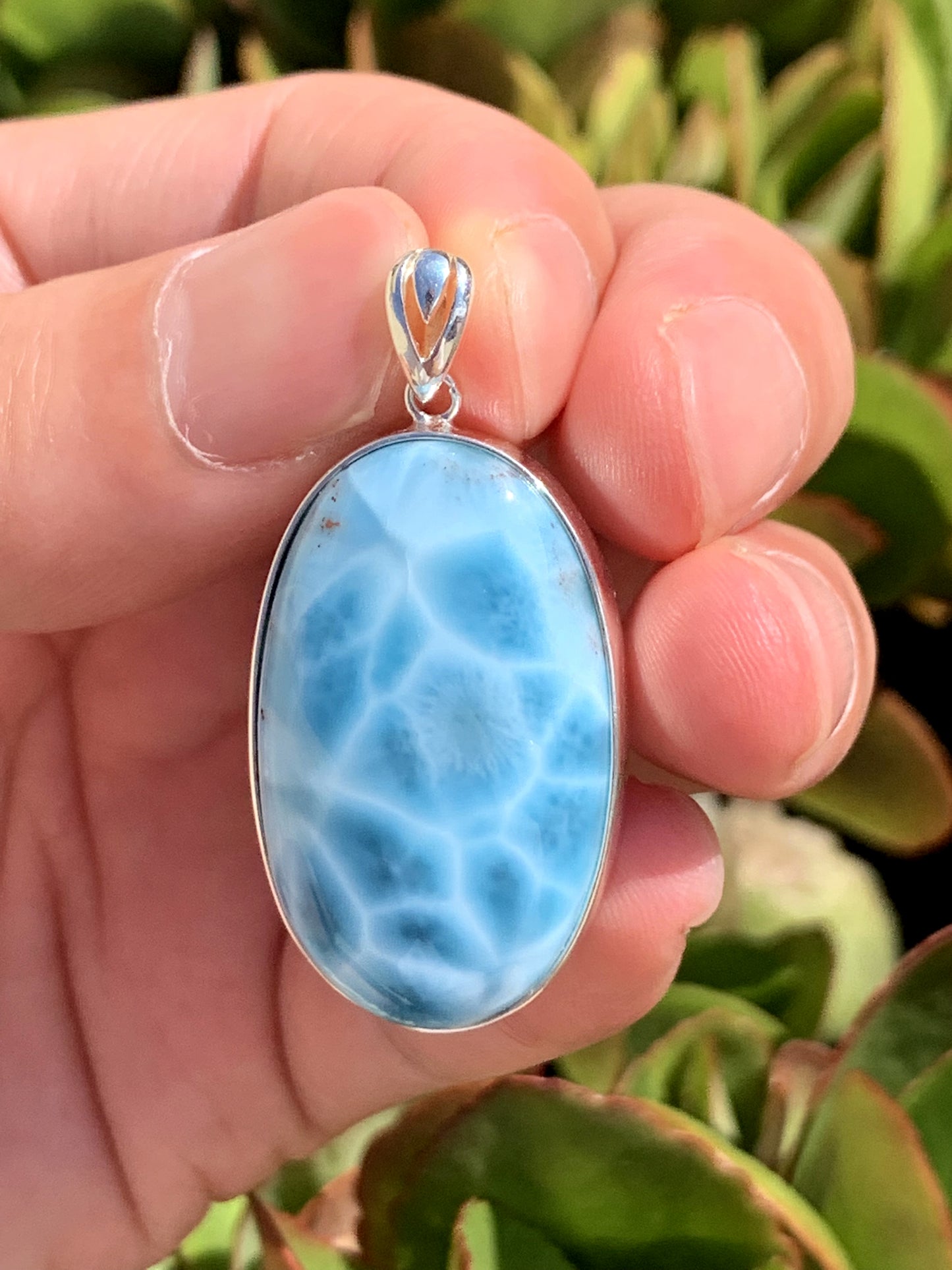 AAA+ Natural Authentic Dominican Larimar Pendant,Gems Jewelry,Gems Pendant,Crystal Pendant,ET567