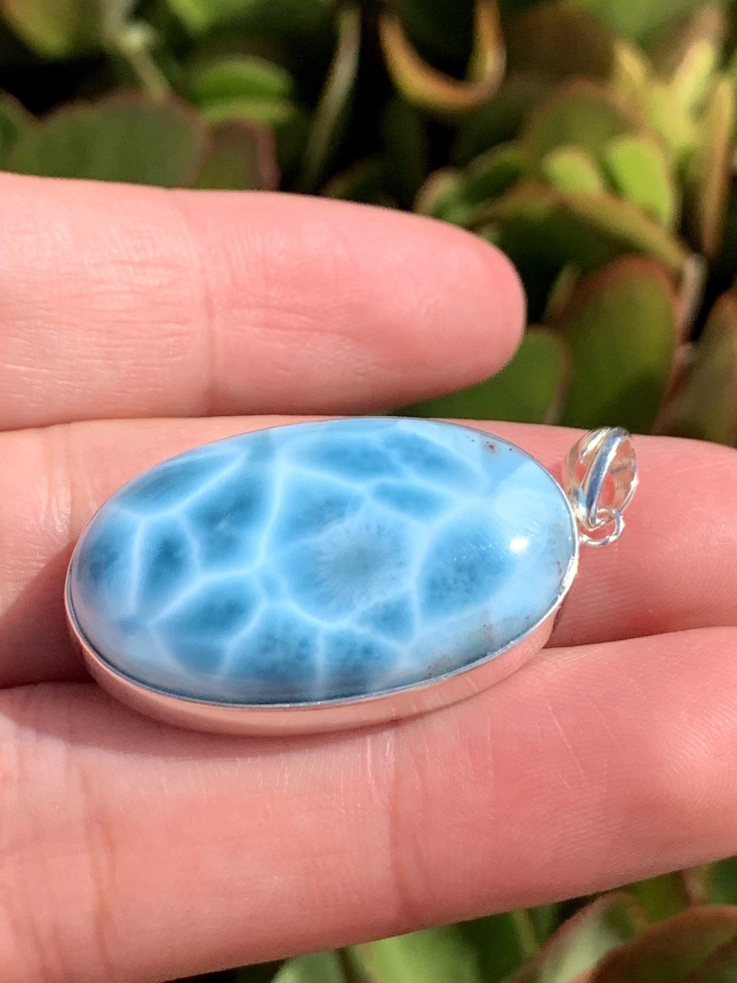 AAA+ Natural Authentic Dominican Larimar Pendant,Gems Jewelry,Gems Pendant,Crystal Pendant,ET567