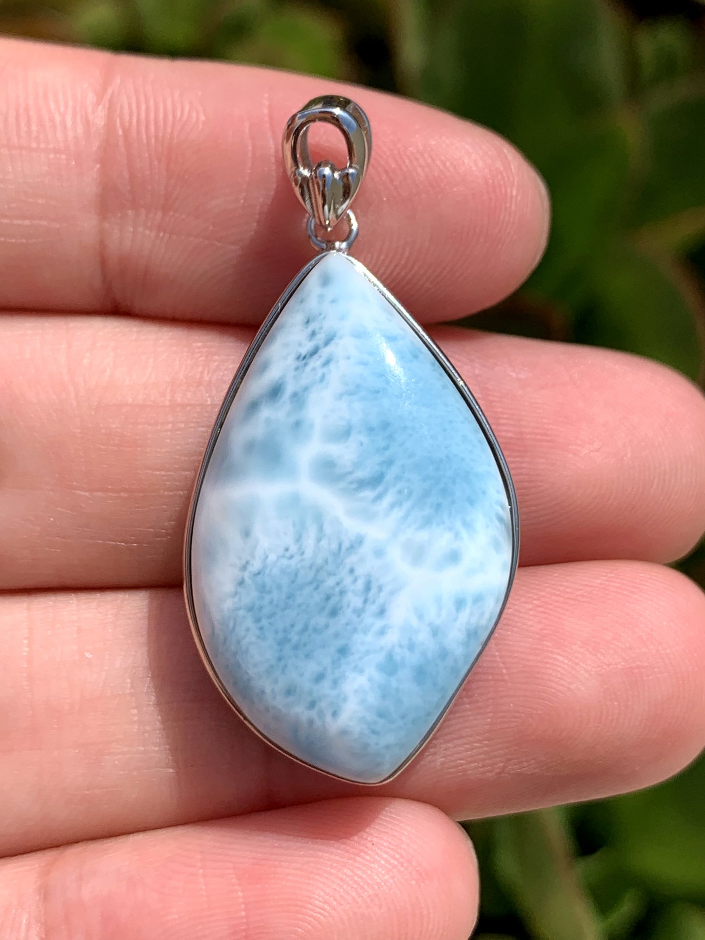 AAA+ Natural Authentic Dominican Larimar Pendant,Gems Jewelry,Gems Pendant,Crystal Pendant ET568