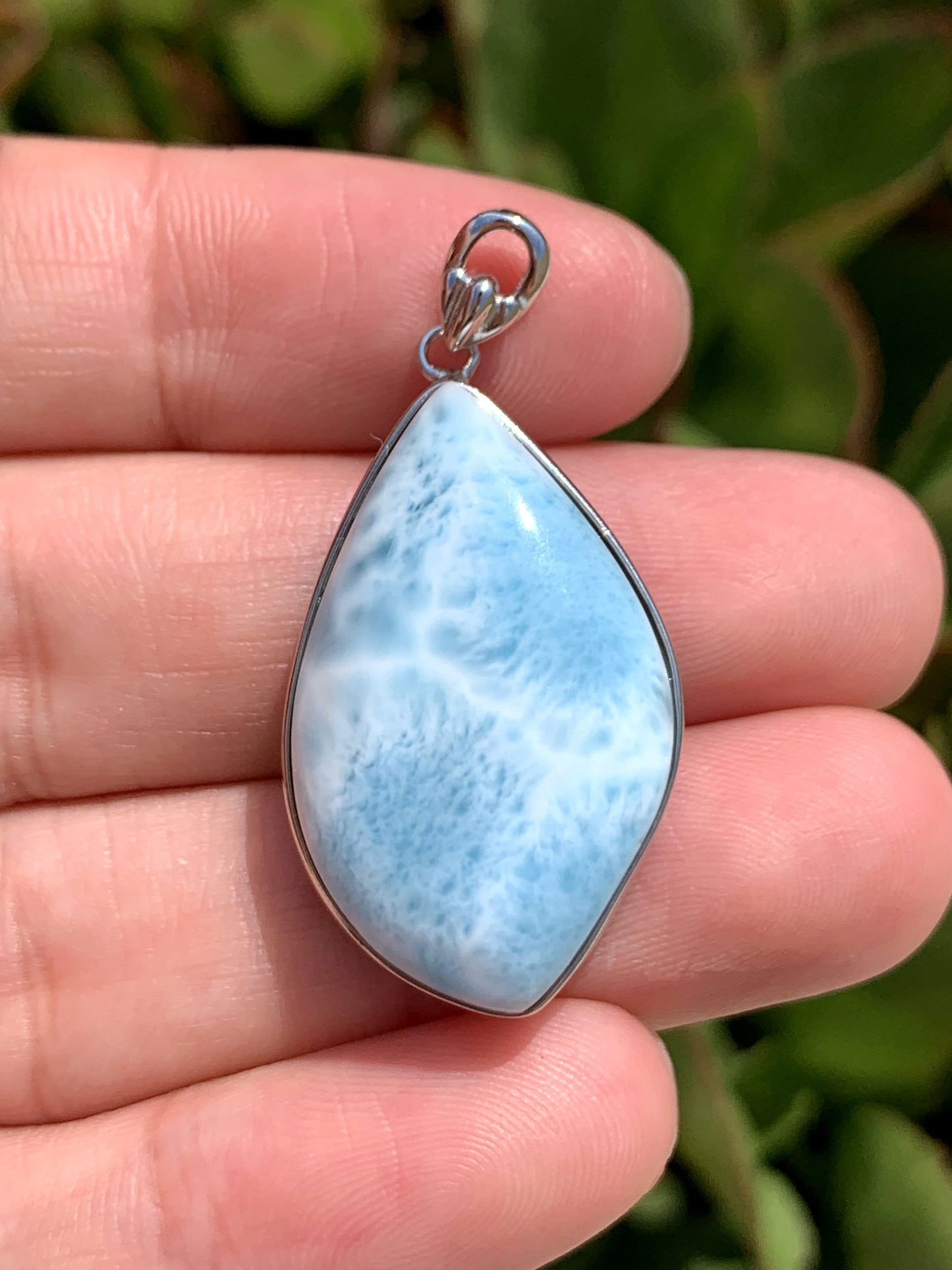 AAA+ Natural Authentic Dominican Larimar Pendant,Gems Jewelry,Gems Pendant,Crystal Pendant ET568