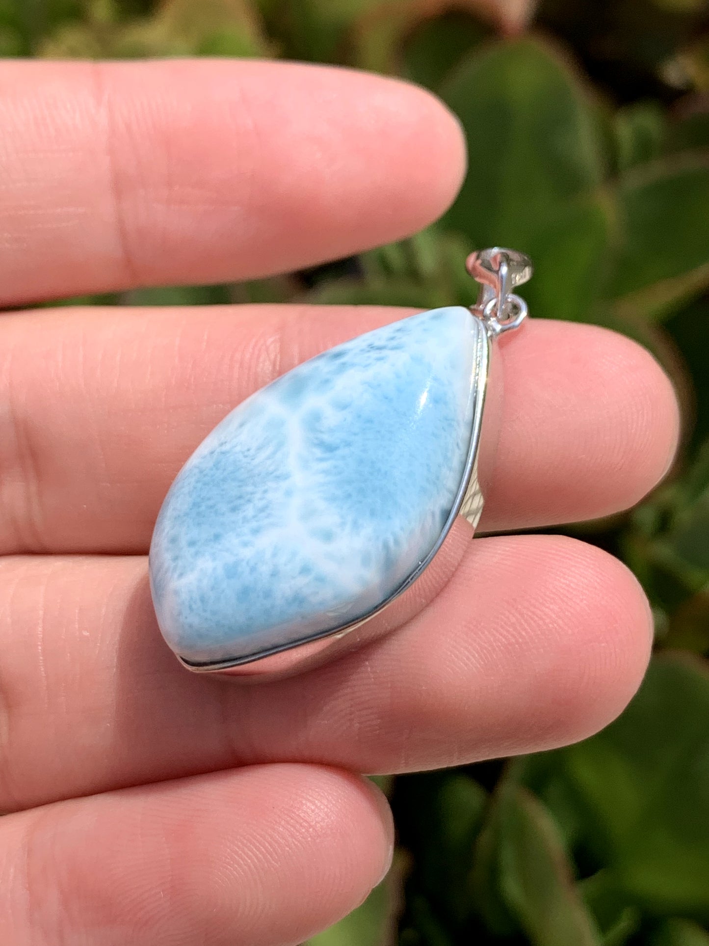 AAA+ Natural Authentic Dominican Larimar Pendant,Gems Jewelry,Gems Pendant,Crystal Pendant ET568