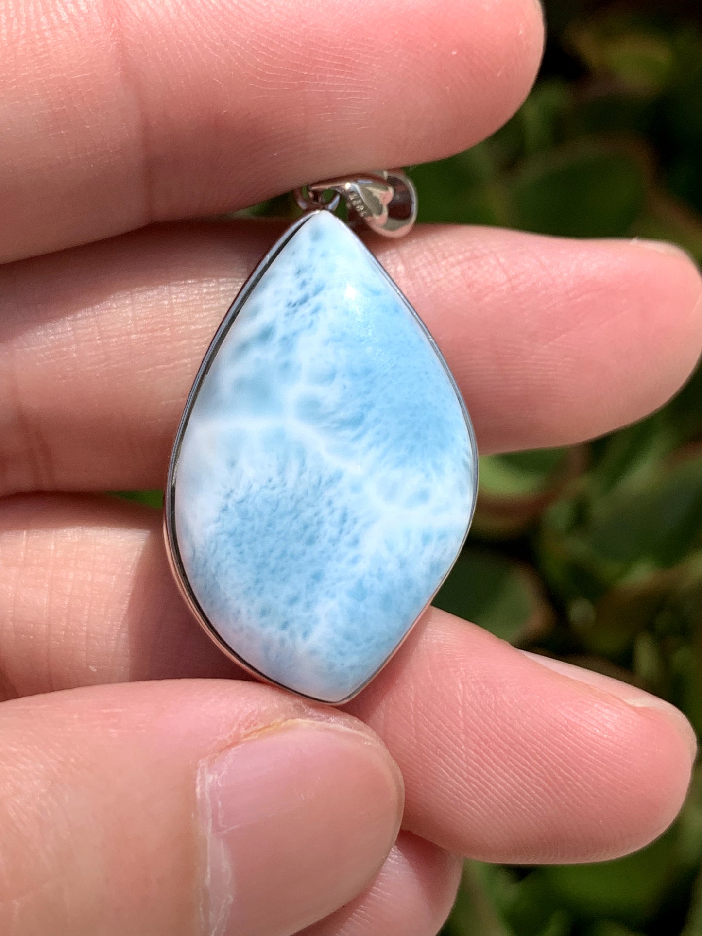 AAA+ Natural Authentic Dominican Larimar Pendant,Gems Jewelry,Gems Pendant,Crystal Pendant ET568