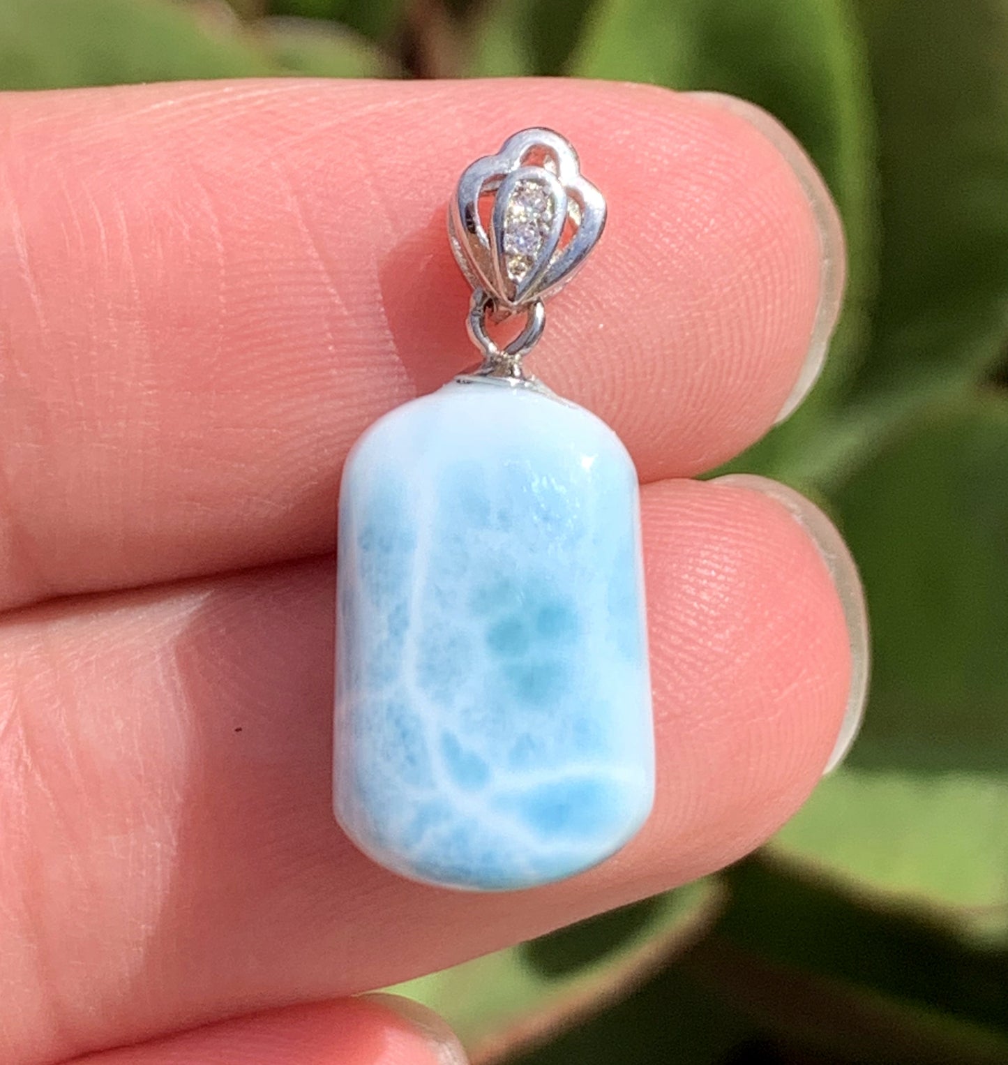 AAA Natural Authentic Dominican Larimar Pendant,Gems Jewelry,Gems Pendant,Crystal Pendant,ET599