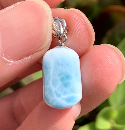 AAA Natural Authentic Dominican Larimar Pendant,Gems Jewelry,Gems Pendant,Crystal Pendant,ET599