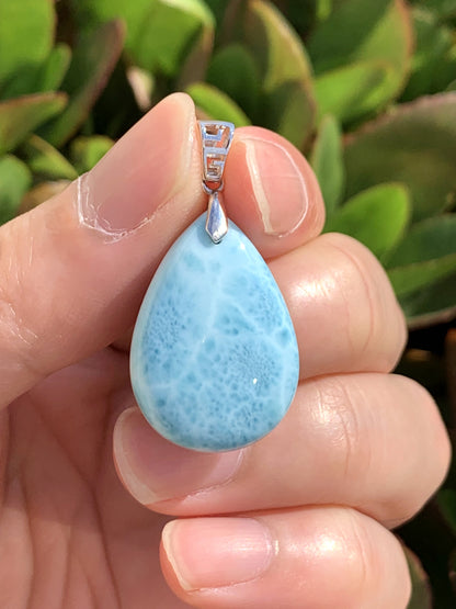 AAA Natural Authentic Dominican Larimar Pendant,Gems Jewelry,Gems Pendant,Crystal Pendant,ET601