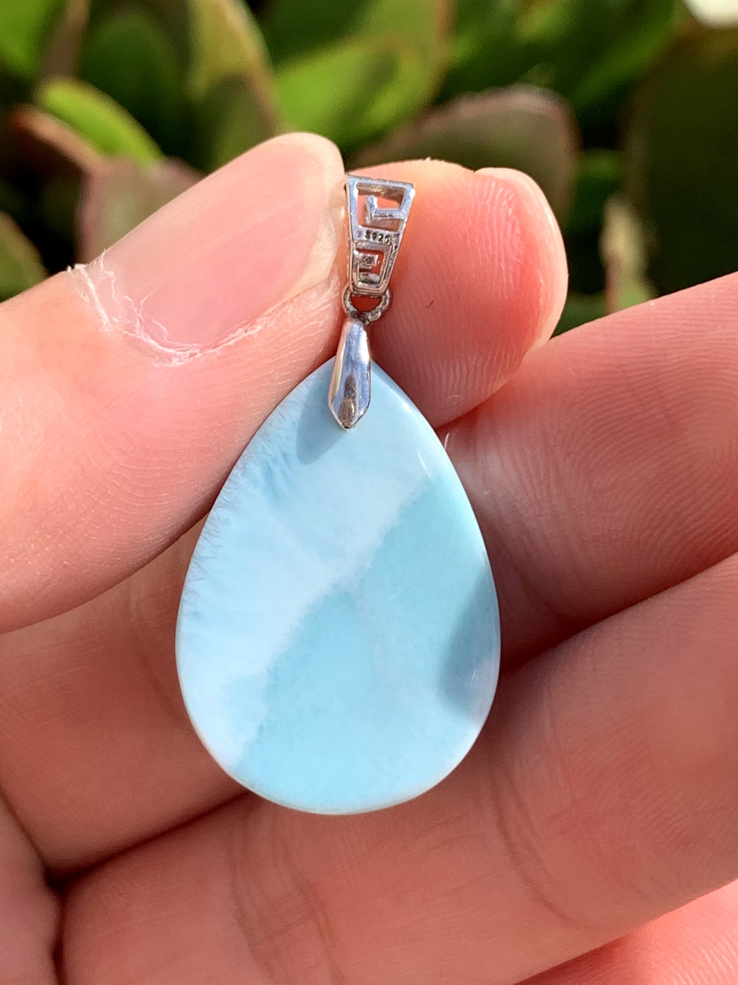 AAA Natural Authentic Dominican Larimar Pendant,Gems Jewelry,Gems Pendant,Crystal Pendant,ET601