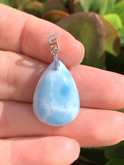 AAA Natural Authentic Dominican Larimar Pendant,Gems Jewelry,Gems Pendant,Crystal Pendant,ET602