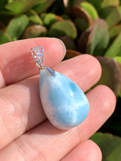 AAA Natural Authentic Dominican Larimar Pendant,Gems Jewelry,Gems Pendant,Crystal Pendant,ET602