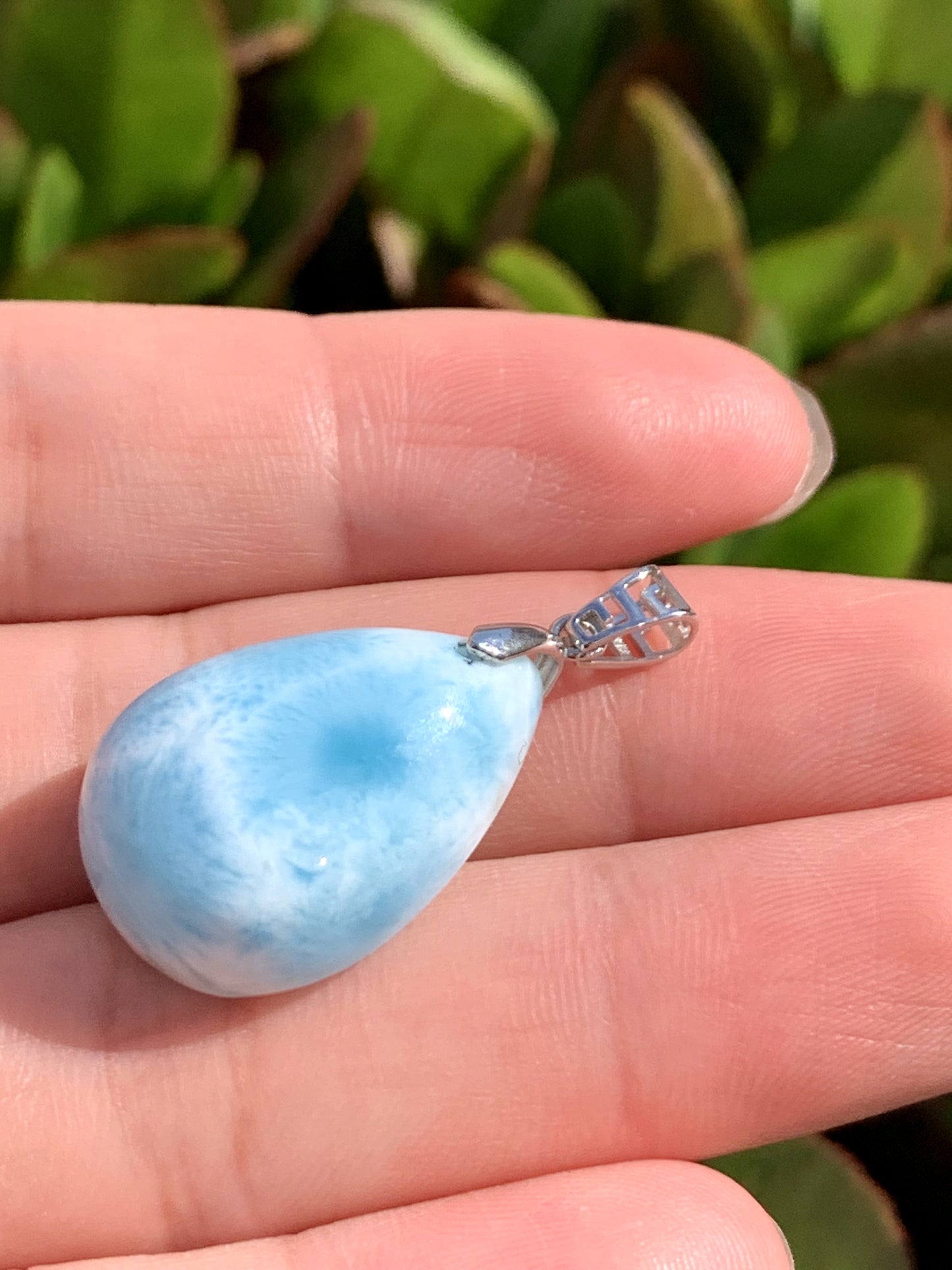 AAA Natural Authentic Dominican Larimar Pendant,Gems Jewelry,Gems Pendant,Crystal Pendant,ET602