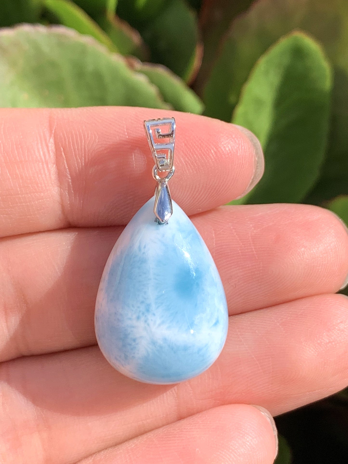 AAA Natural Authentic Dominican Larimar Pendant,Gems Jewelry,Gems Pendant,Crystal Pendant,ET602