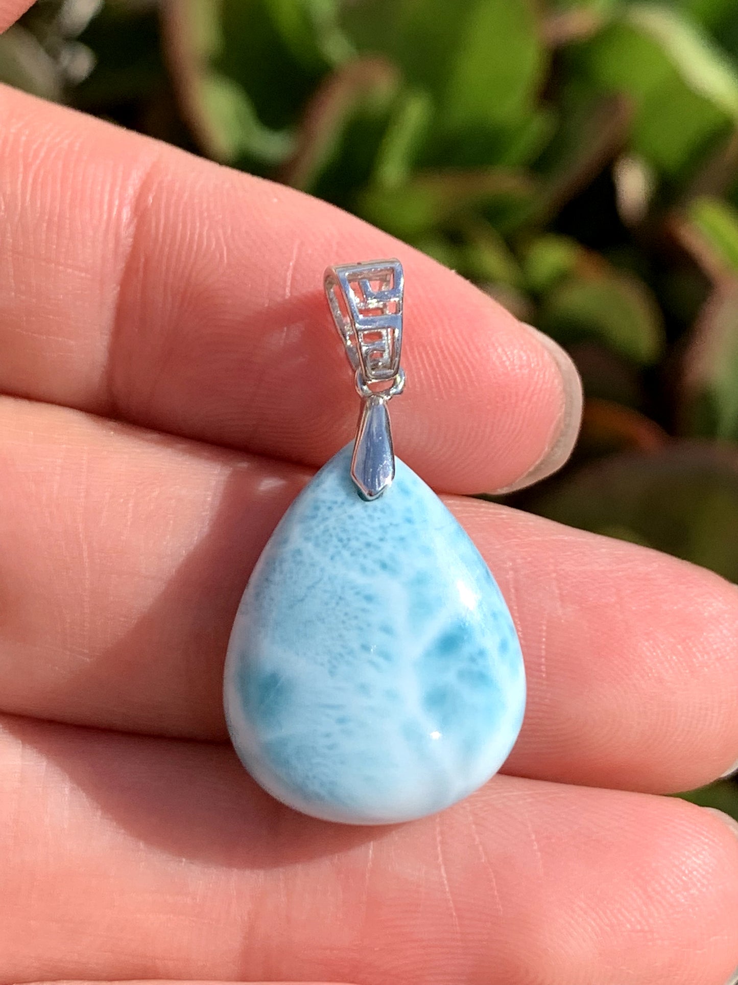 AAA Natural Authentic Dominican Larimar Pendant,Gems Jewelry,Gems Pendant,Crystal Pendant,ET603