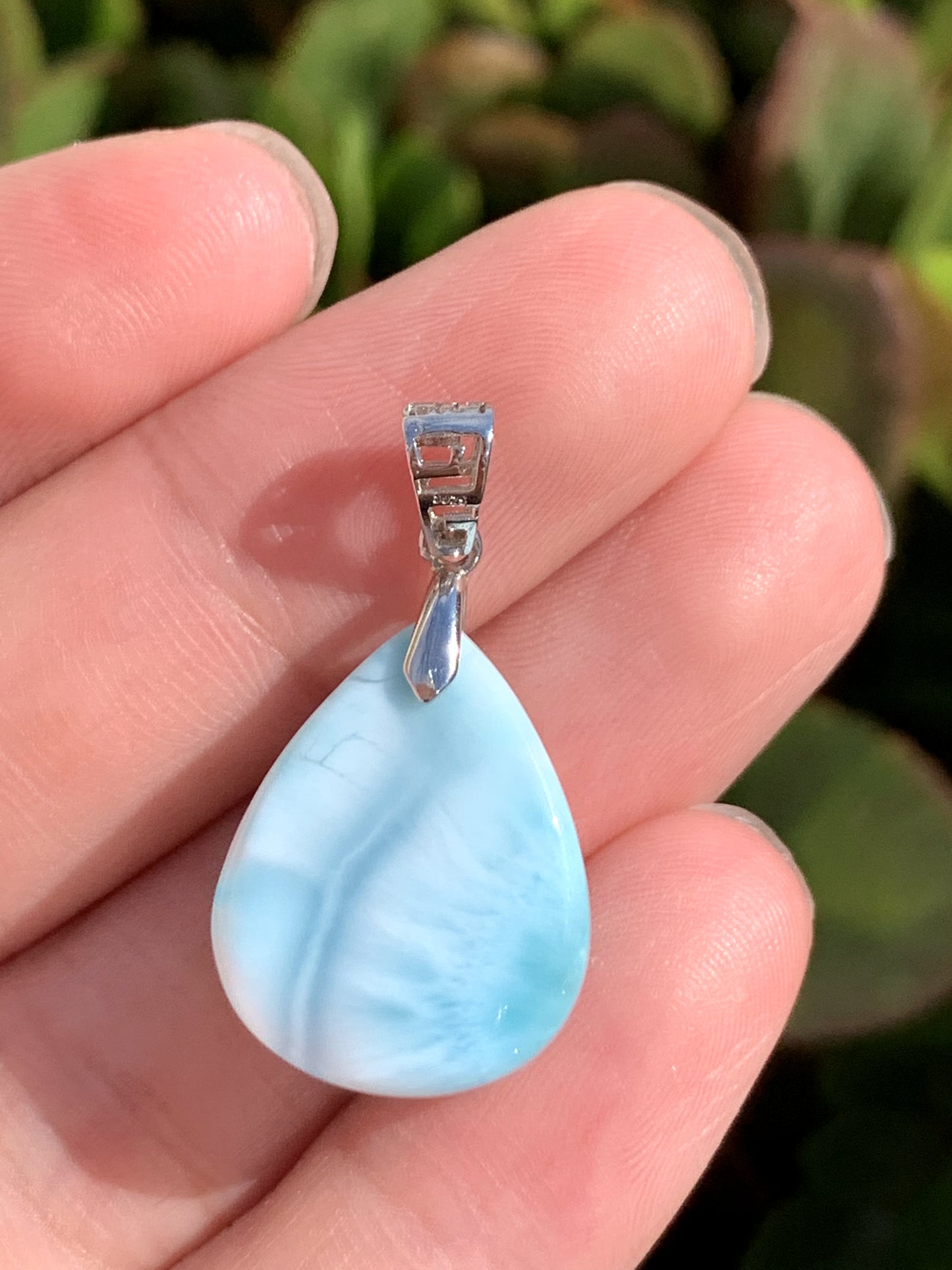 AAA Natural Authentic Dominican Larimar Pendant,Gems Jewelry,Gems Pendant,Crystal Pendant,ET603