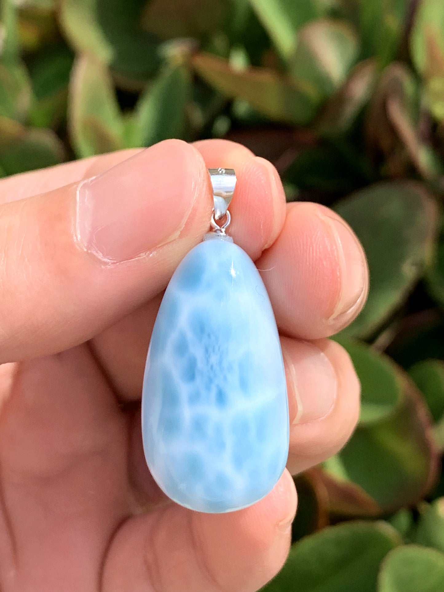 AAA Natural Authentic Dominican Larimar Pendant,Gems Jewelry,Gems Pendant,Crystal Pendant,ET606