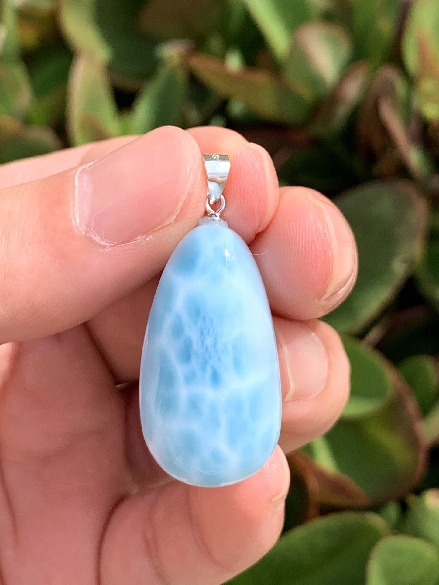 AAA Natural Authentic Dominican Larimar Pendant,Gems Jewelry,Gems Pendant,Crystal Pendant,ET606