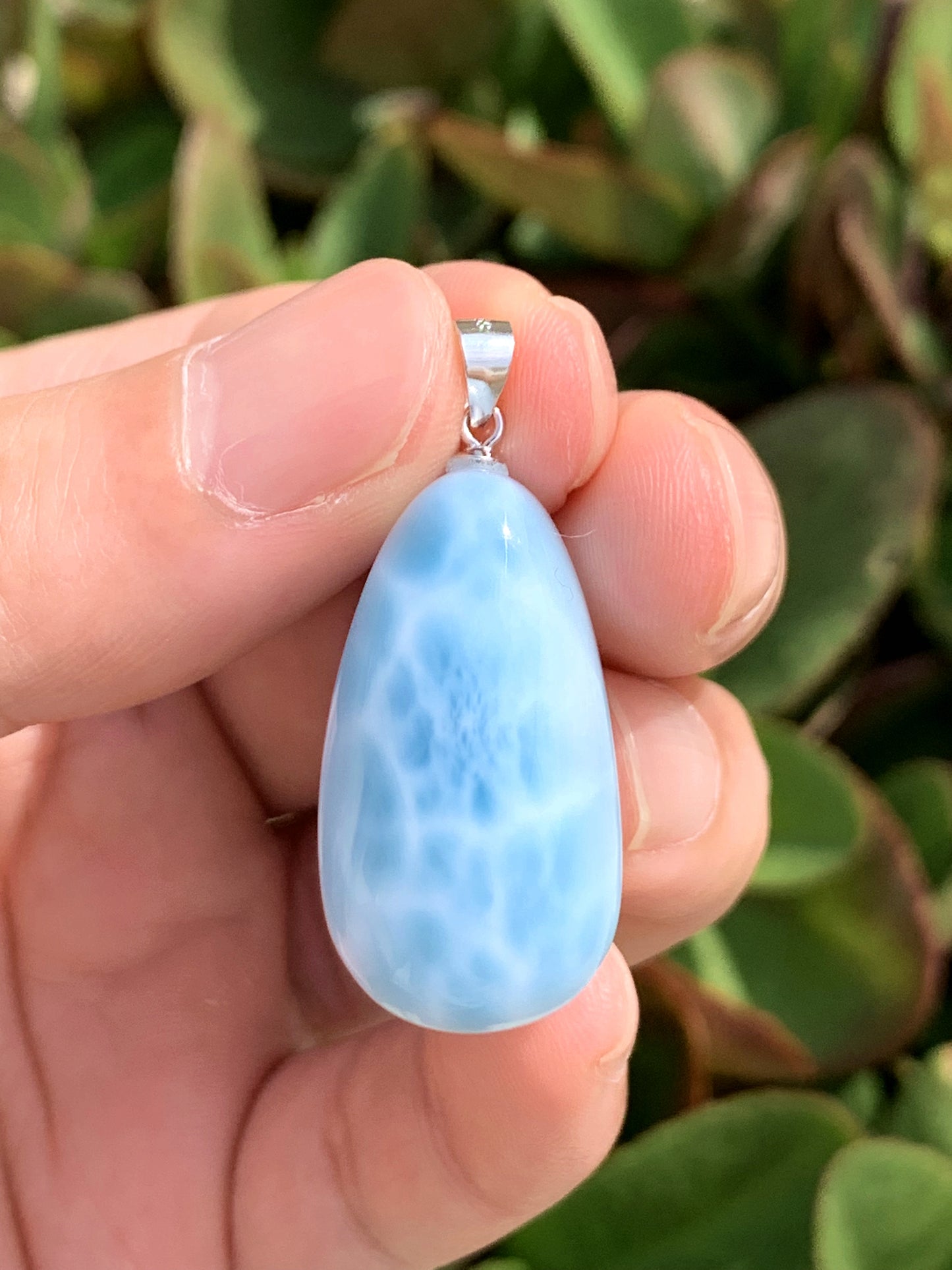 AAA Natural Authentic Dominican Larimar Pendant,Gems Jewelry,Gems Pendant,Crystal Pendant,ET606