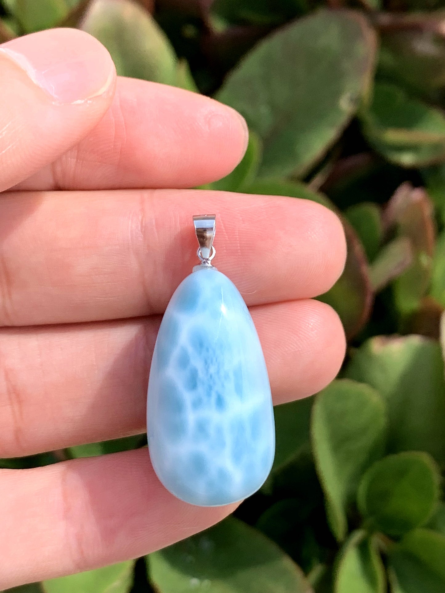 AAA Natural Authentic Dominican Larimar Pendant,Gems Jewelry,Gems Pendant,Crystal Pendant,ET606