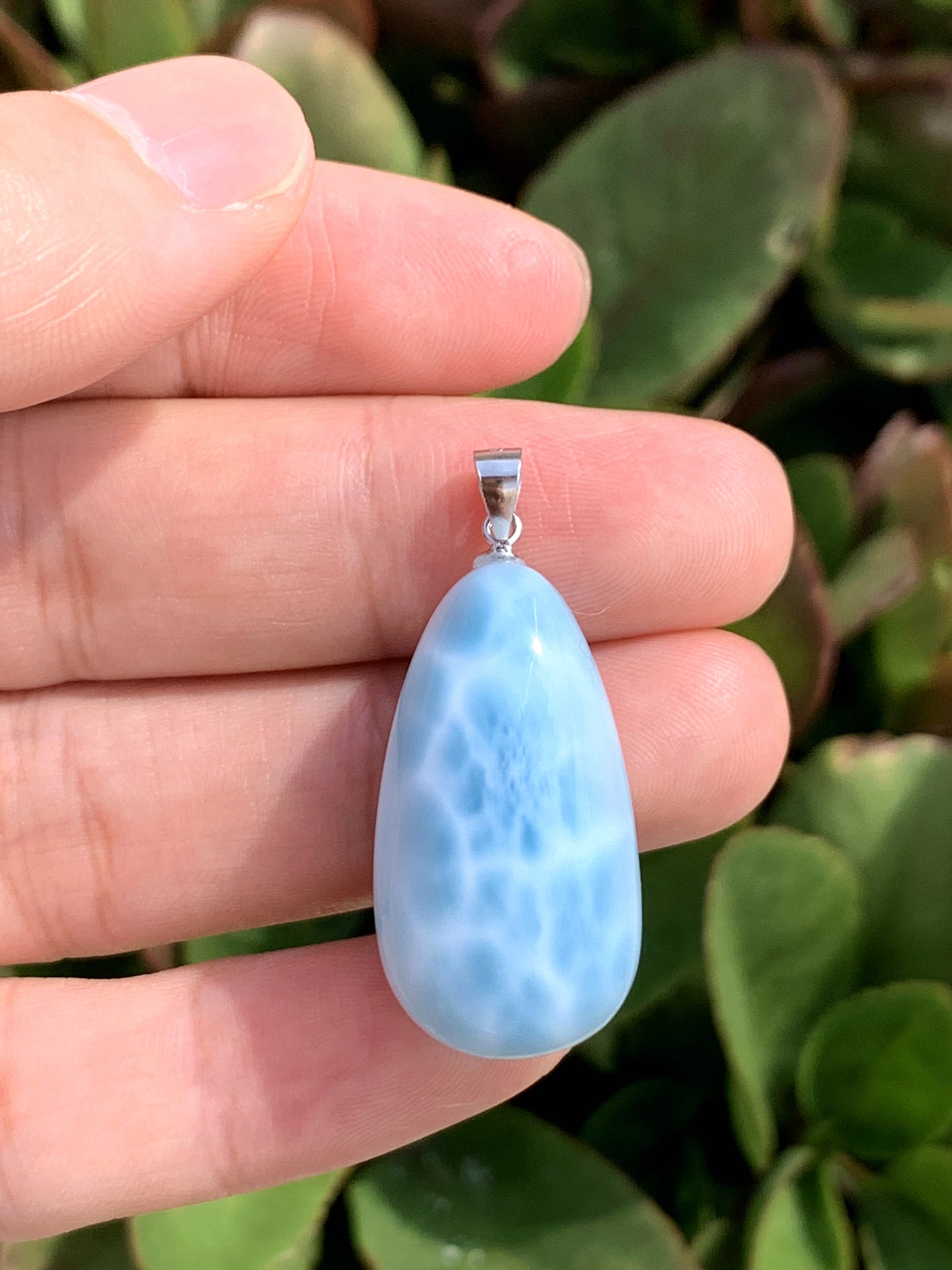 AAA Natural Authentic Dominican Larimar Pendant,Gems Jewelry,Gems Pendant,Crystal Pendant,ET606