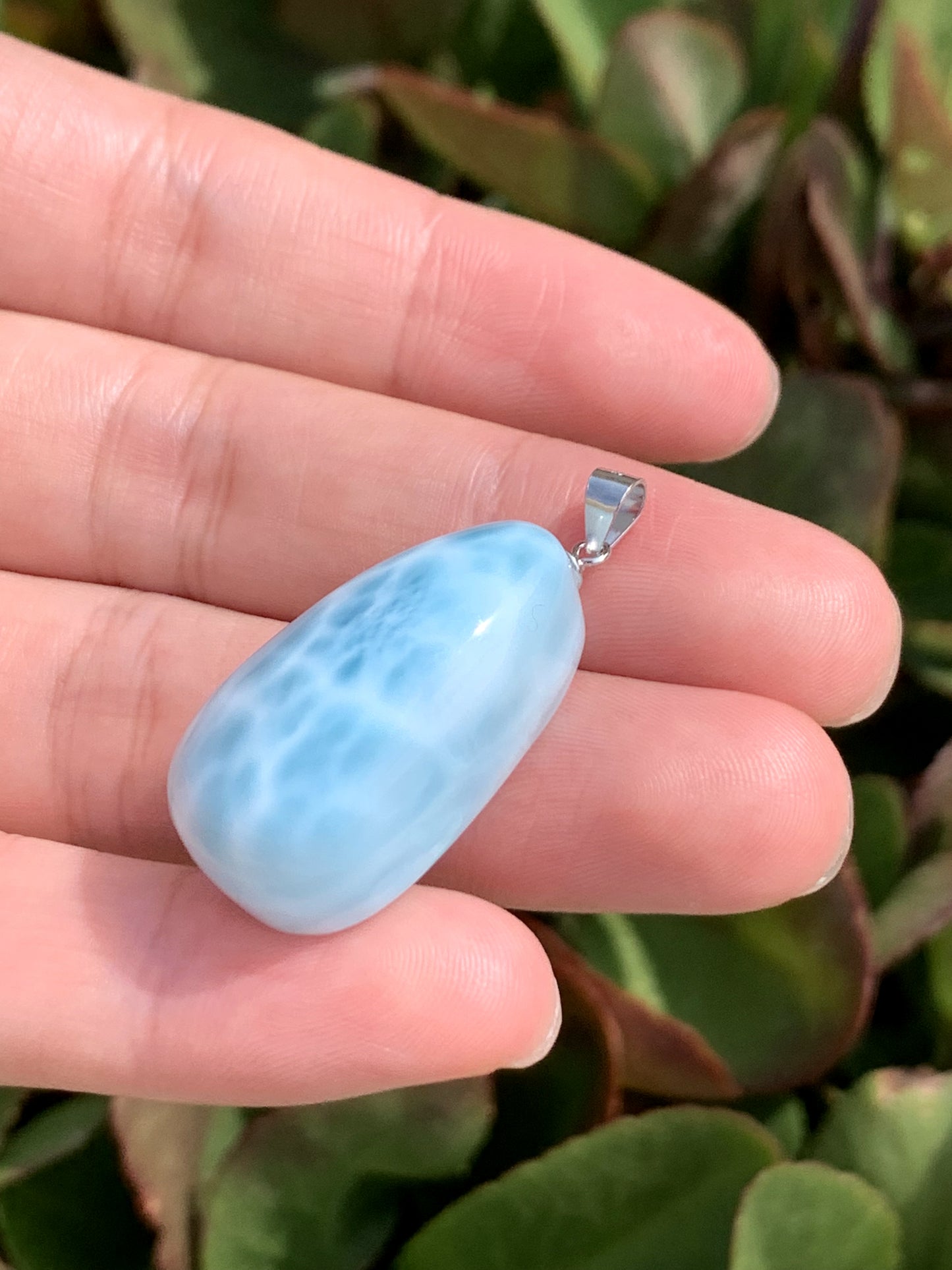 AAA Natural Authentic Dominican Larimar Pendant,Gems Jewelry,Gems Pendant,Crystal Pendant,ET606