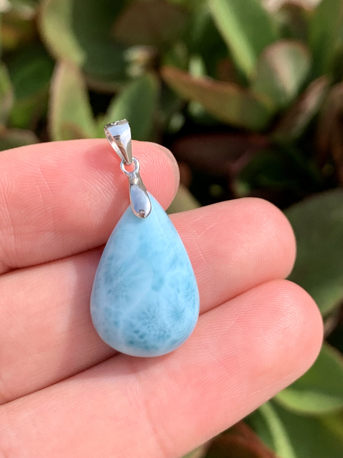 AAA Natural Authentic Dominican Larimar Pendant,Gems Jewelry,Gems Pendant,Crystal Pendant,ET608