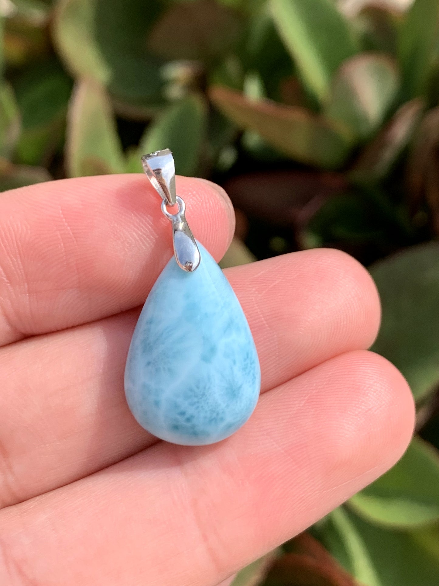 AAA Natural Authentic Dominican Larimar Pendant,Gems Jewelry,Gems Pendant,Crystal Pendant,ET608