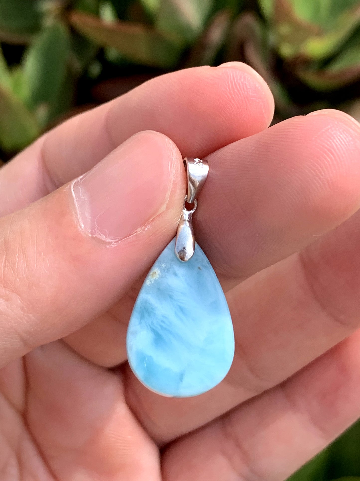 AAA Natural Authentic Dominican Larimar Pendant,Gems Jewelry,Gems Pendant,Crystal Pendant,ET608